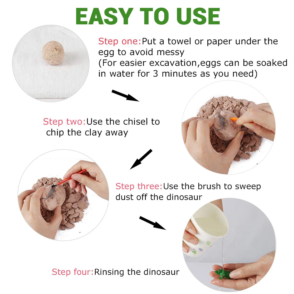 12 шт. парк и мир Юрского периода Яйца динозавра копать окаменелости земляных