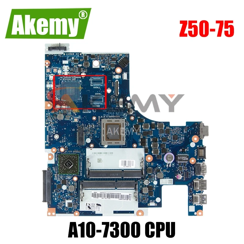

ACLU7/ACLU8 NM-A291 материнская плата для ноутбука Lenovo Z50-75 G50-75M G50-75 материнская плата для ноутбука (для AMD A10-7300 CPU) испытания