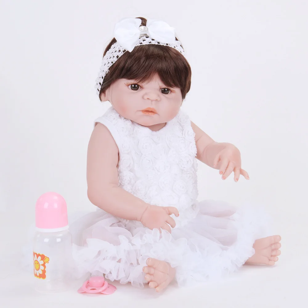 Полностью силиконовая виниловая Кукла Reborn Baby реалистичные куклы для девочек 22
