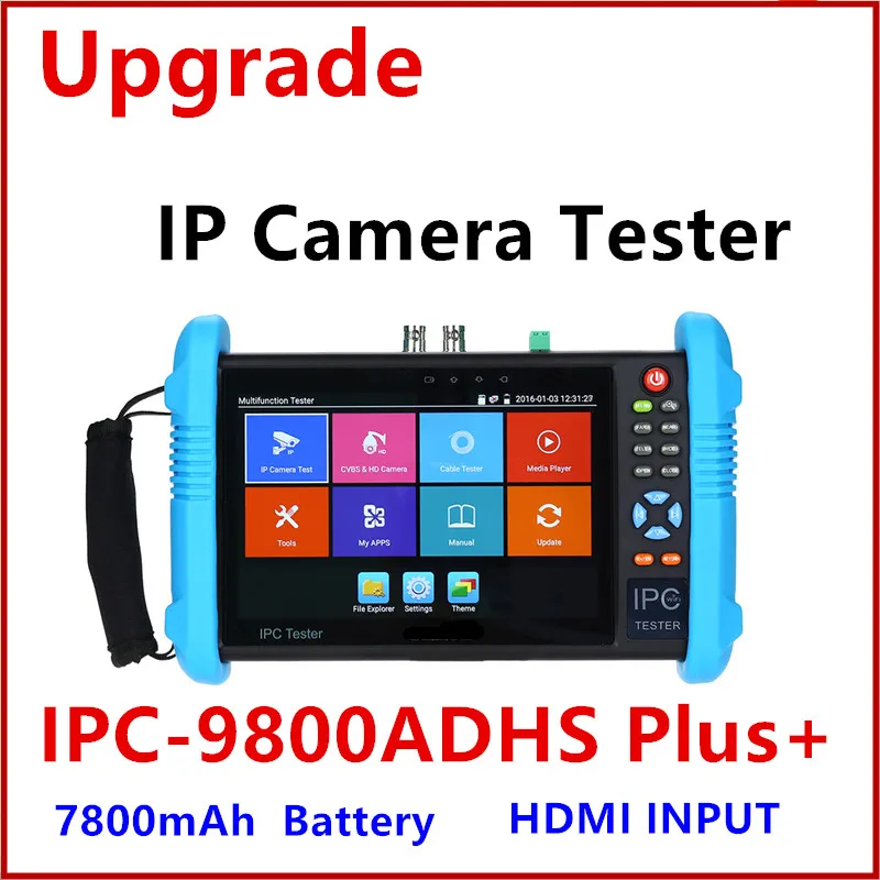 HDMI-вход, IP-камера, тестер, ранний плюс + IP аналоговый TVI CVI SDI AHD CCTV, тестер монитор, DC12V 3A 48V PoE power WIFI TDR
