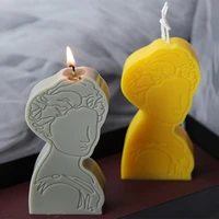 3d art portrait mold candle making mould diy crystal gypsum resin silicone mold handmade candle making molds wax plaster mould