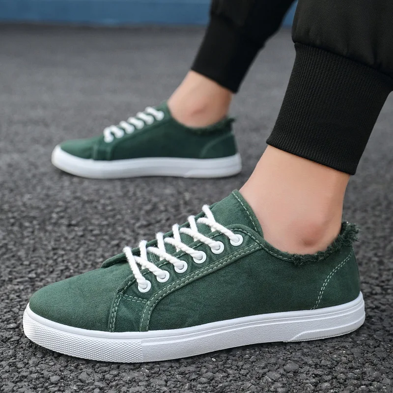 

Повседневная обувь, мужская хлопковая парусиновая обувь, мужская повседневная прогулочная обувь на шнуровке, новая мужская обувь, осенние ...