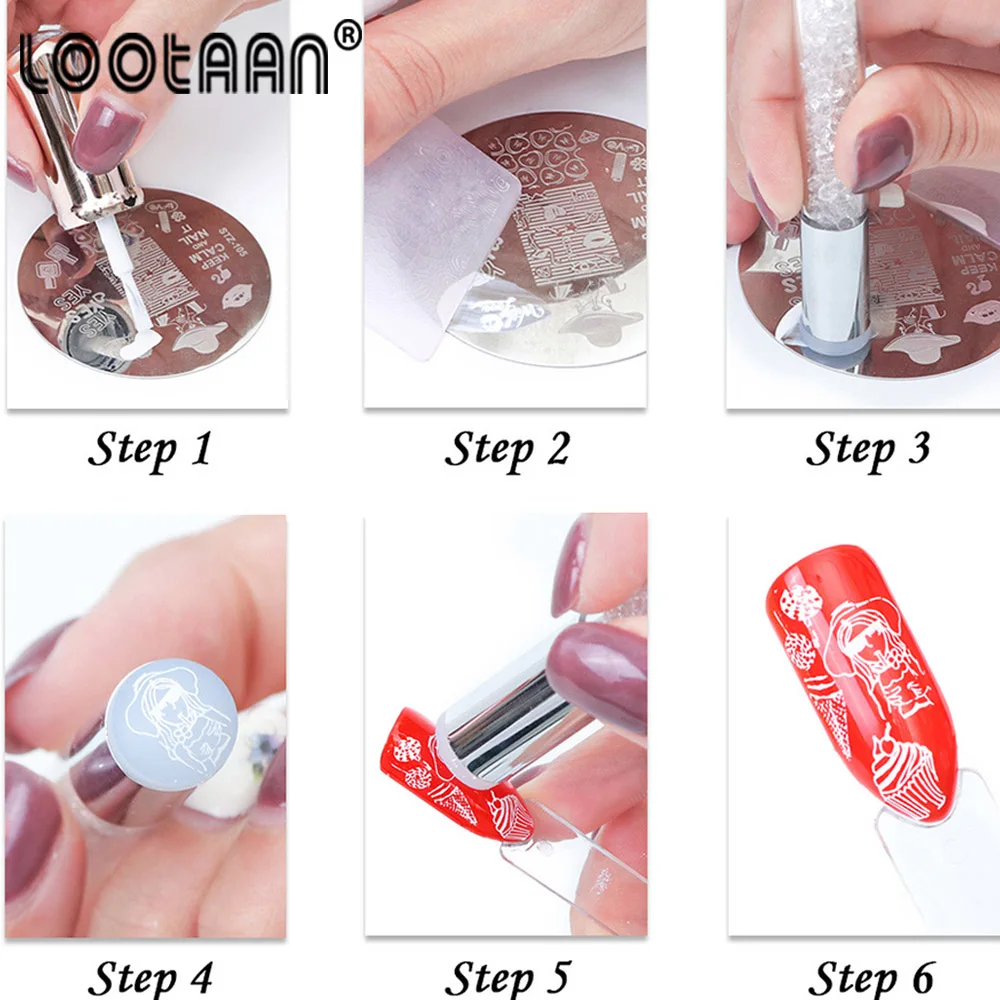 Новый 1 шт. Дизайн Матовый яркий Алмазный скребок для ногтей с крышкой