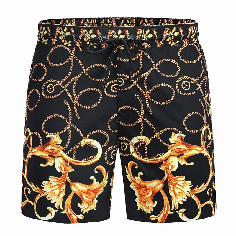 

2021 summer new European foreign trade fashion Medusa shorts men's beach pants men's Capris big underpants