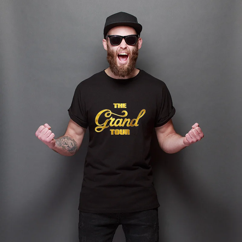 

New Arrival The Grand Tour Gold Edition Cotton Fashion TShirts Women Unisex T Shirt Custom Crew Neck T-Shirt For Students