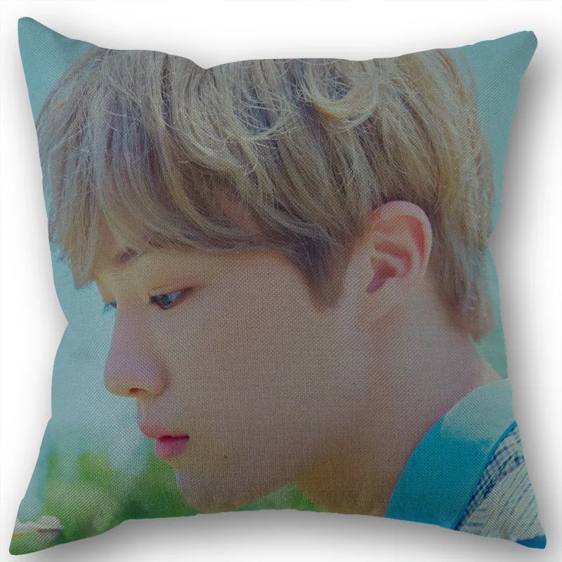 

Custom KPOP CIX Yoon Hyun Suk Cotton Linen Square Zippered Pillow Cover For Office Family Customize Your Picture 45*45cm