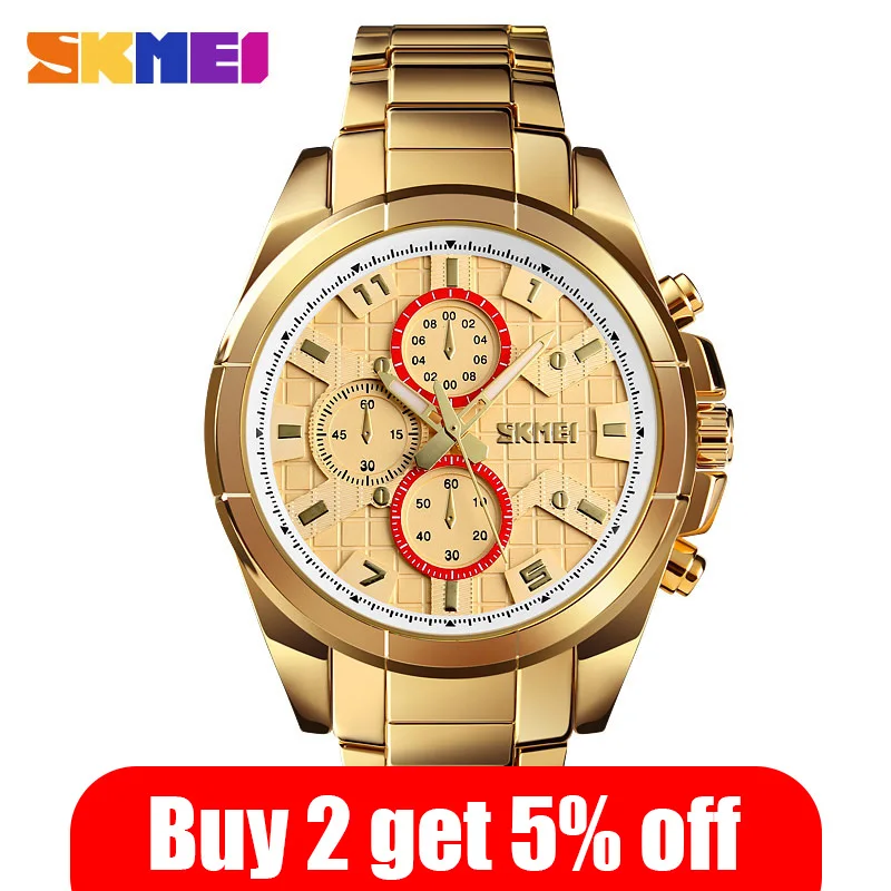 Skmei Luxury Brand Men's Sport Watch Quartz Clock Men Waterproof Wrist Male Military Steel Watches Relogio Masculino 2018|Кварцевые