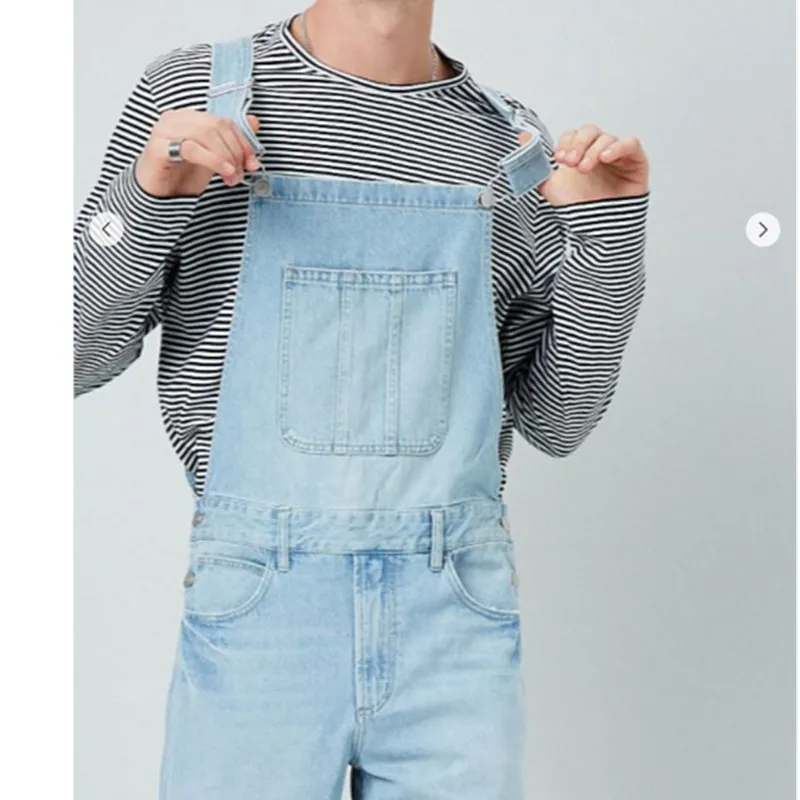 Мужские джинсовые комбинезоны прямые мужские карго брюки Комбинезоны для мужчин