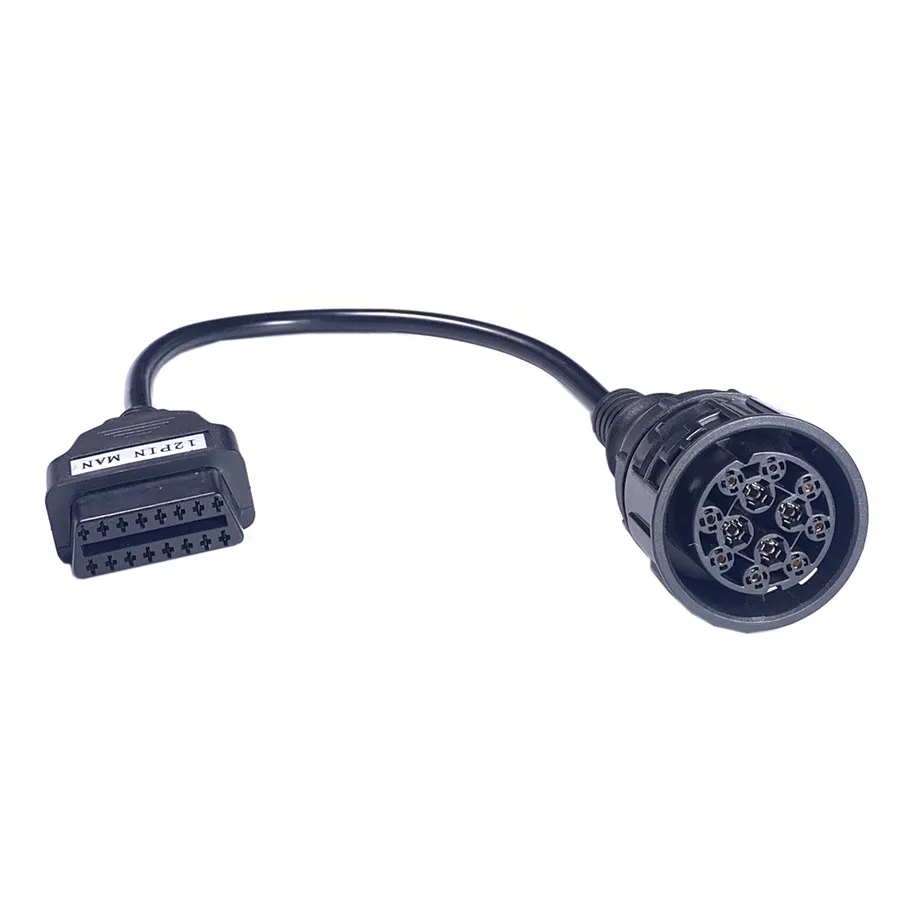 Новейший Высококачественный 12Pin к OBD 2 II 16 Pin коннектор диагностический инструмент