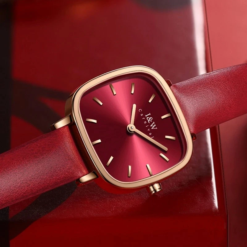 CARNIVAL Brand Ladies Fashion Watches Women Luxury Dress Quartz Wristwatch Waterproof Sapphire Clock Rose Gold Relogio Feminino