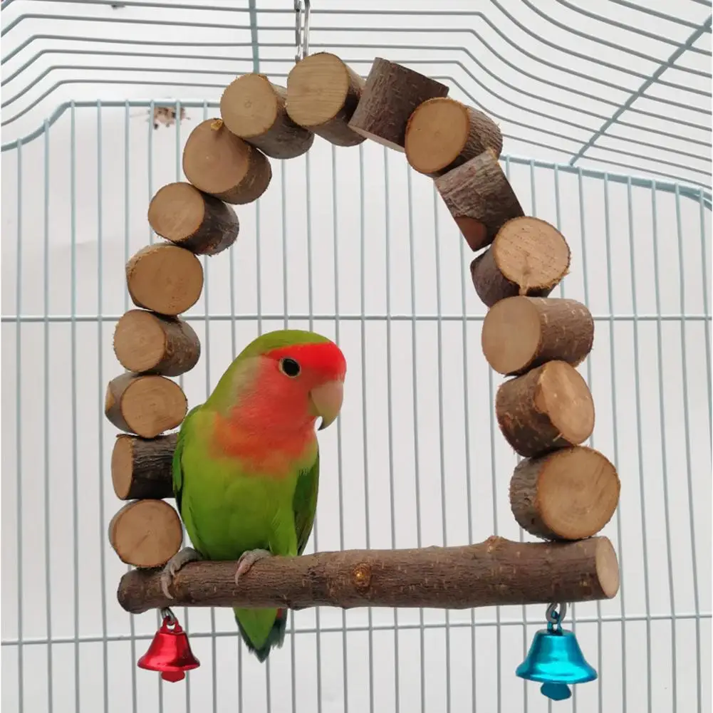 New Arrival Parrot Swing Bird Toy Wooden Stand Pets Birds Parrots Parakeets Supplies For Small And Medium | Дом и сад