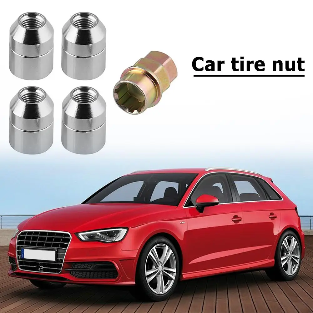 

M12x1.5 Wheel Lock Lug Nuts 4 Anti Theft Locking Nuts+1 Key Set Universal MGO3