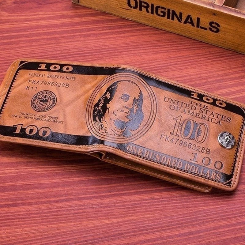 Adisputent Soft Leather Men Wallets 2020 US Dollar Pattern Wallet Casual Clutch Money Purse Bags Credit Card Holder Fashion New | Багаж и