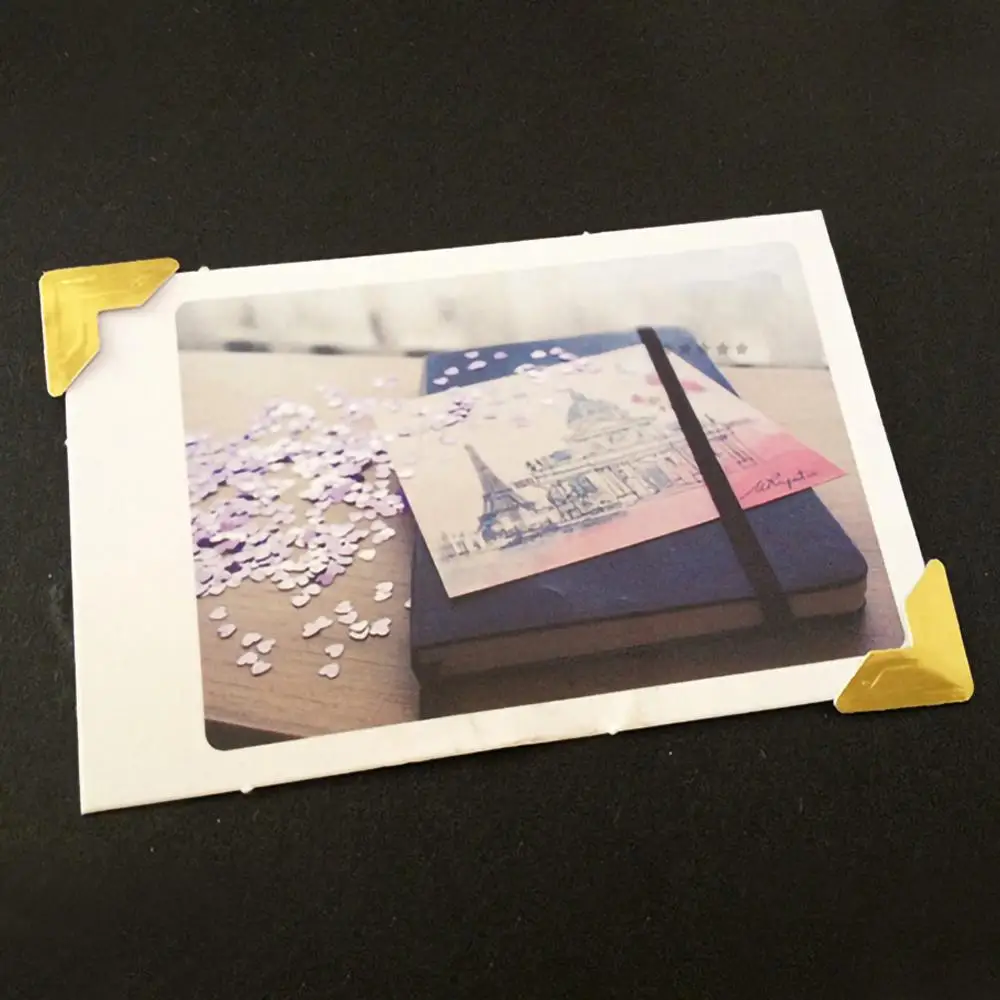 120 ПК в ретро-стиле из крафт-бумаги Бумага наклейки-уголки DIY фотоальбом ручной