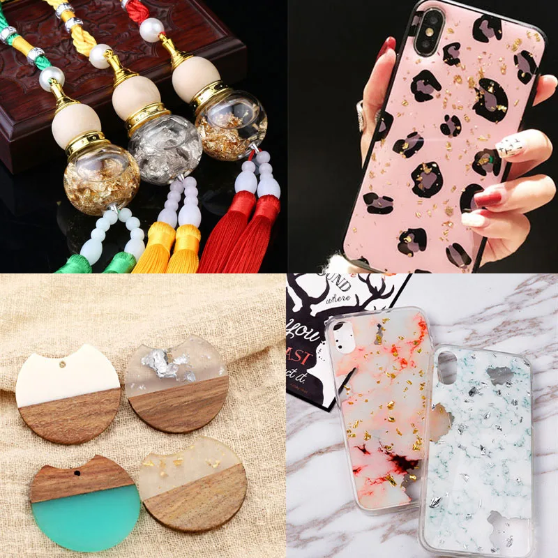 

1bottle Imitation Gold Leaf Flakes Rose Gold Foil Fragments For DIY Crafts Supplies Nail Painting Gliding Arts Craft Not Edible