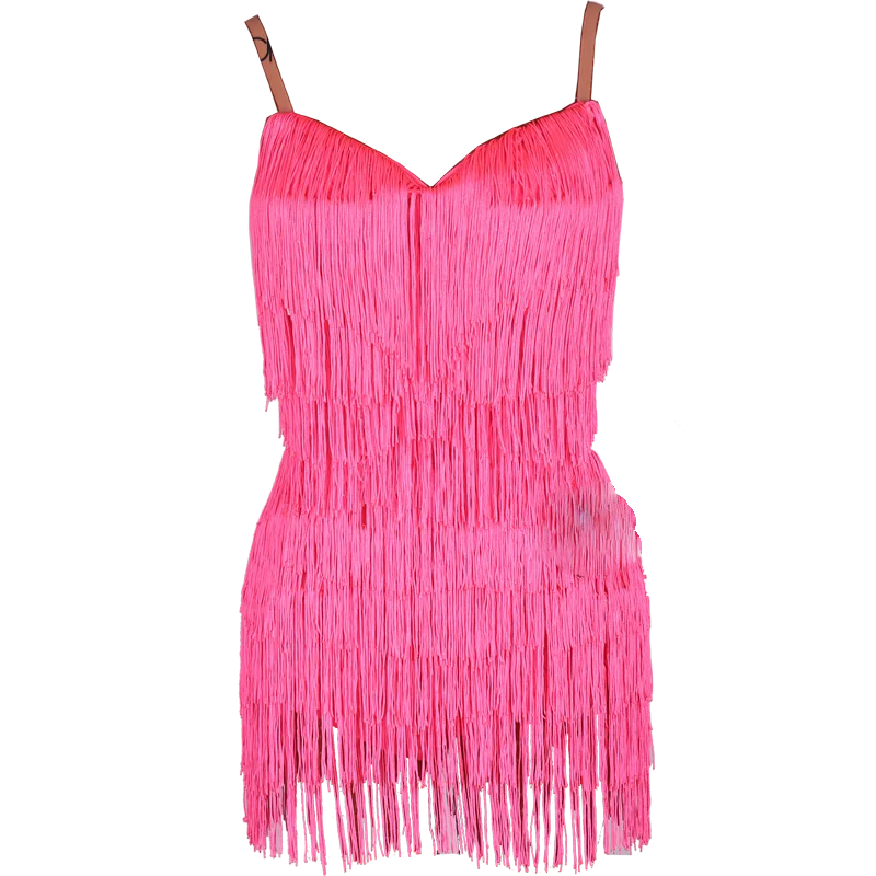 New store sales promotion Latin Dress Top Sale Dance Women Pink Club Party Dancer Singer Entertainer Fringe Tassel | Тематическая