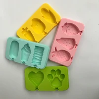 homemade silicone ice cream mould baking mold ice lollipop mould with lid and ice cream sticks
