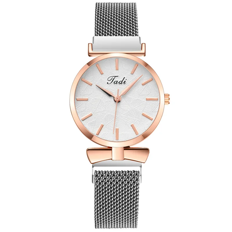 

Korean Style New Simple Casual Magnet Mesh Strap Women's Watch Student Temperamental Fashion Decorative Watch for Women
