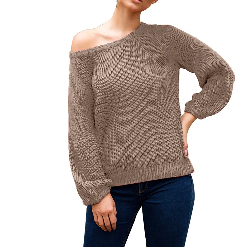 Осенне-зимний женский свитер пуловер с длинным рукавом свитера для женщин