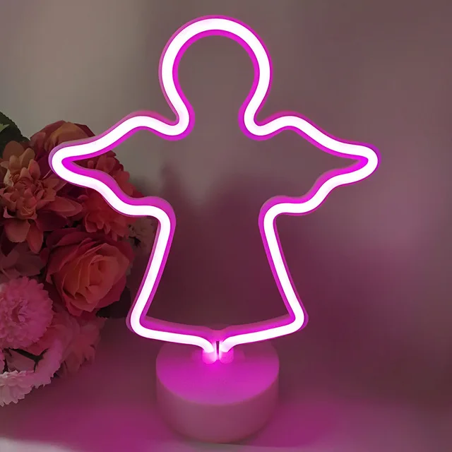 Angel shape Банановые неоновые вывески, светодиодный неоновый светильник, художественный настенный декоративный неоновый светильник s для комнаты, Настенный декор для дня рождения, бара, витрина для магазина, настенный светильник - Мощность в ваттах: Angel shape