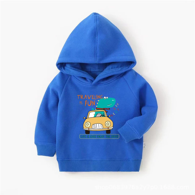 

Children Boys Girls Casual Sweatshirts Long Sleeve Cartoon Hooded Jacket Tops Warm Pullovers Clothes for Kids Fleece Hoodie