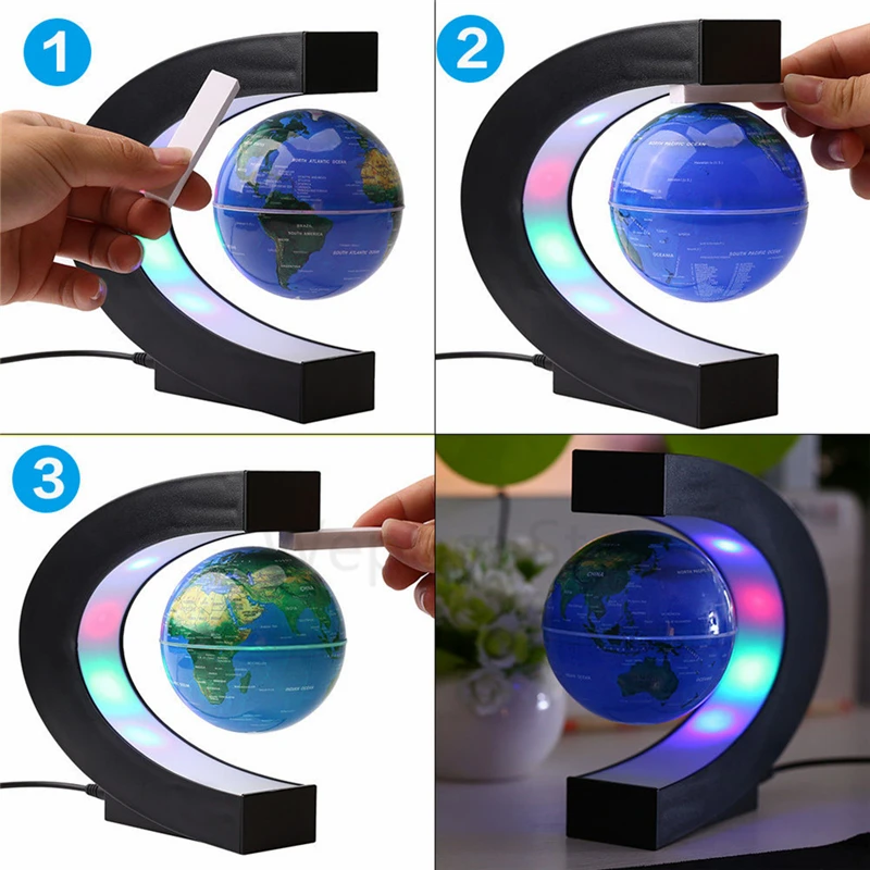 

Magnetic Levitation Soccer Lamp Globe LED Light Table Desk Ornament Football Decoration Gifts Soccer Supplies
