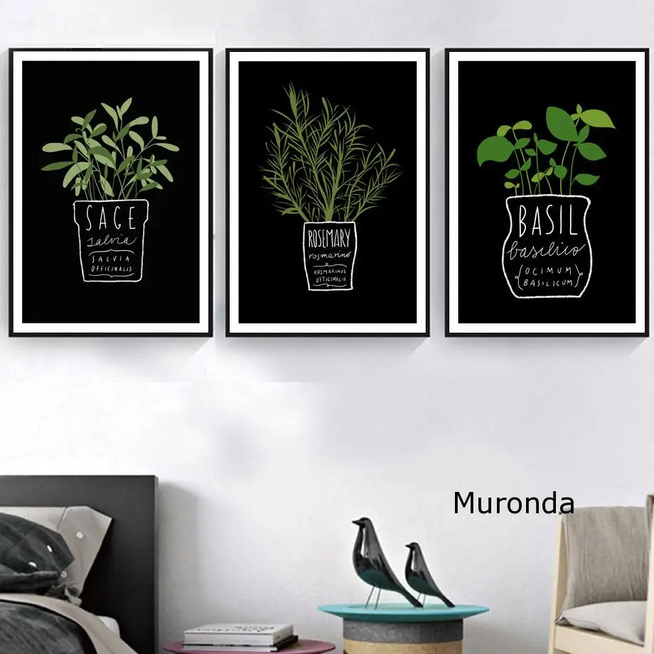 

Scandinavia Canvas Painting Minimalist Potted Plants Posters and Prints for Living Room Wall Art Picture Frameless Room Decor