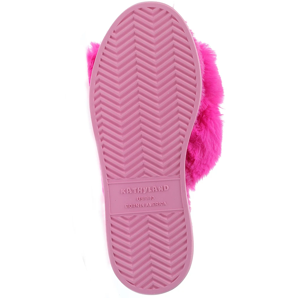 Женские мягкие плюшевые флисовые шлепанцы Kathyland с перекрестными ремешками