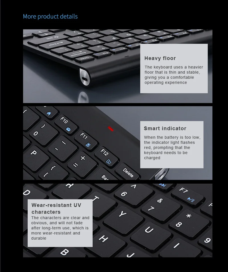 

Mini Wireless Rechargeable Keyboard And Mouse Set Waterproof 2.4G For Mac Apple PC Computer