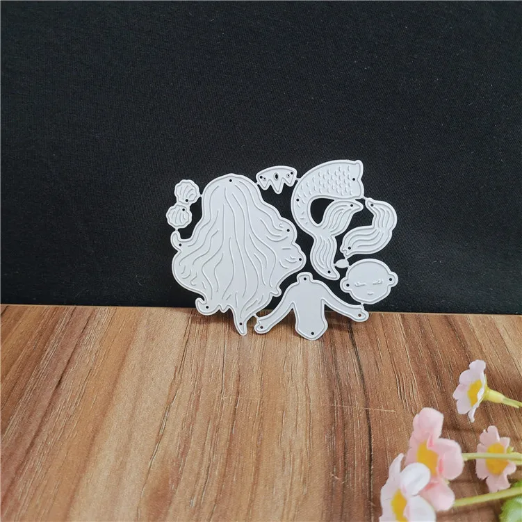 

Mermaid Crown Metal Cut Dies Stencils for Scrapbooking Stamp/Photo Album Decorative Embossing DIY Paper Cards