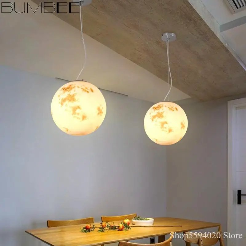 Светодиодный светильник в скандинавском стиле Moon Лофт люстра подвесные