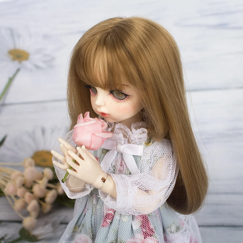 1/6 парик для куклы bjd из мягкого волокна вьющиеся золотые волосы аксессуары кукол