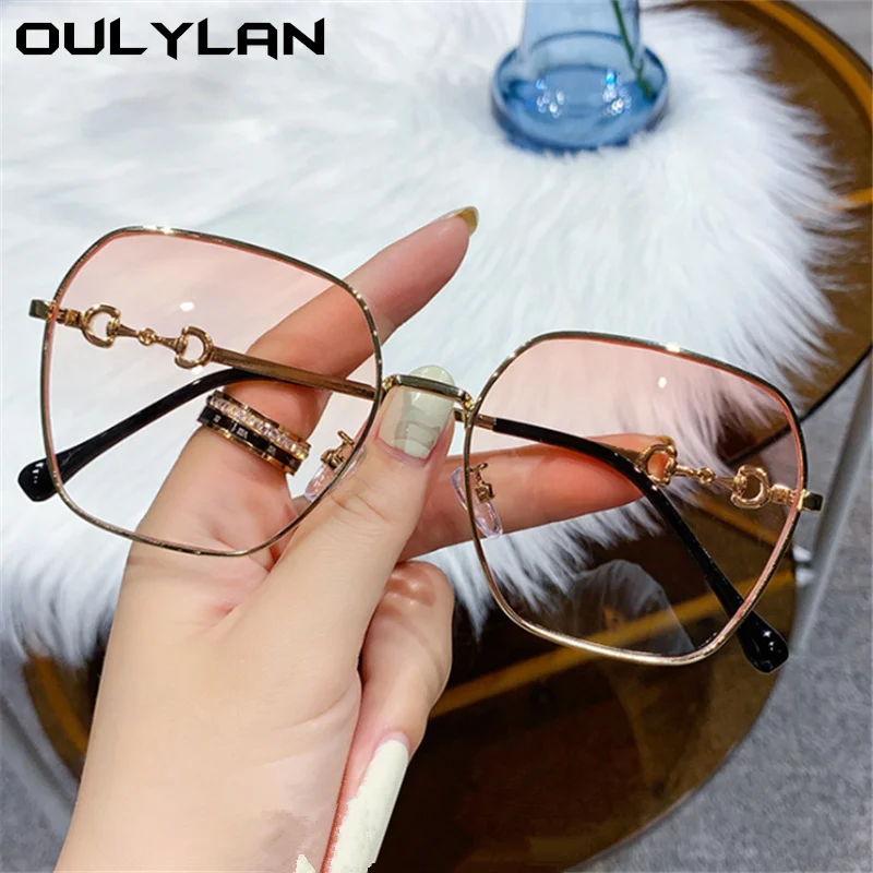 

Oulylan Fashion Women's Sunglasses 2021 Luxury Brand Designer Metal Sun Glasses Men Vintage Shades UV400 Gradient Pink Eyewear