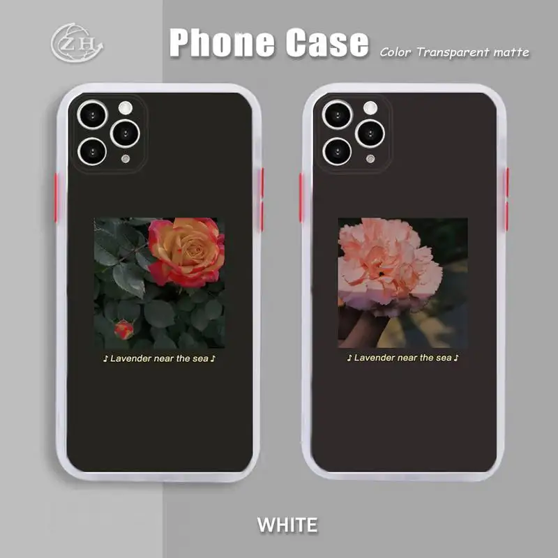 

Fresh Flowers Phone Case Carcase Funda For Iphone Xr X Xs 6 7 8 11 12 Mini Plus Pro Max Mobile Shell Matte