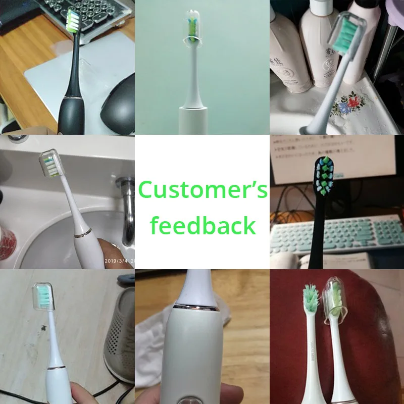 

For Xiaomi SOOCAS X3 SOOCARE Electric Toothbrush Heads Foodgrade Bristle Replacement Tooth Brush Head Nozzles with Anti-dust Cap