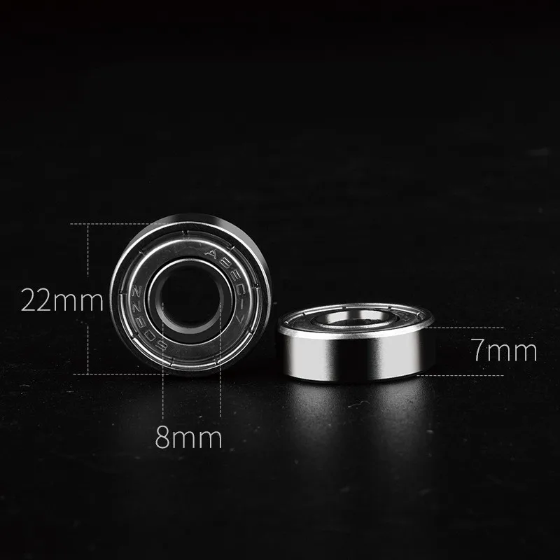 5 шт. 608ZZ ABEC-7 idling гибкий подшипник из углеродистой стали для скейтборда роликовые