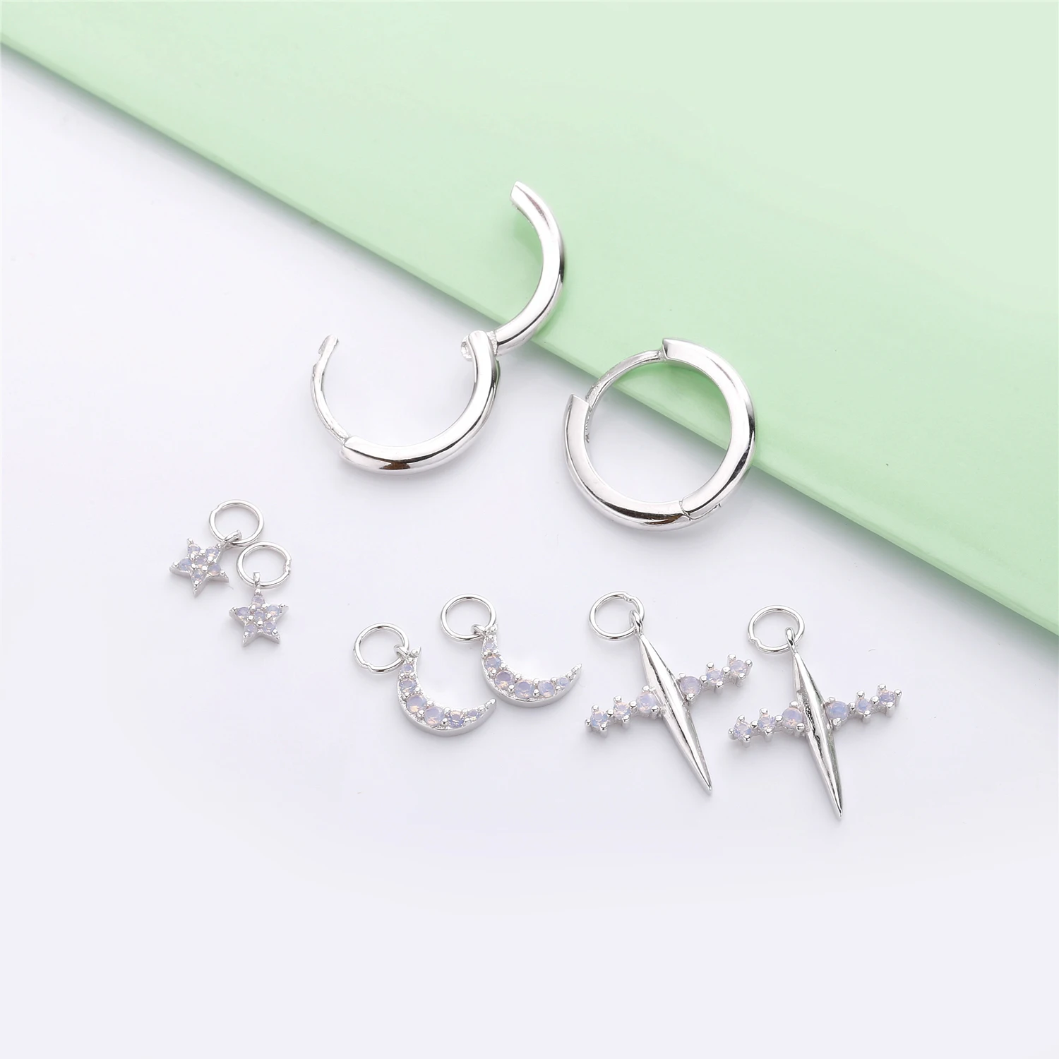 Серьги Moonmory женские из серебра 925 пробы подвеска сделай сам под золото роскошные