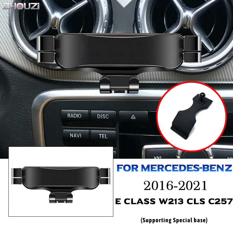 

Car Mobile Phone Holder Air Vent Outlet Clip Stand GPS Gravity Bracket For Mercedes Benz E Class W213 CLS C257 2016-2021