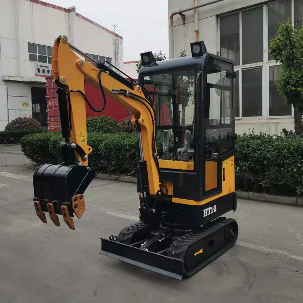 Небольшой экскаватор-мини-экскаватор 1000 кг с закрытой кабиной по хорошей цене |