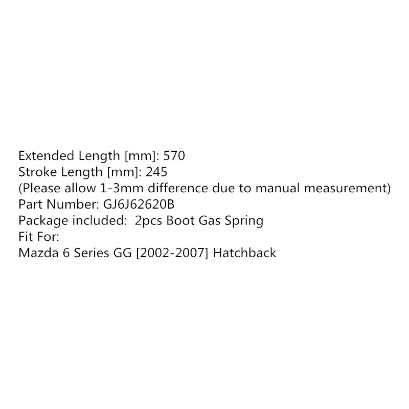 BOXI 2Qty Boot ударная пружина поддерживающая опора для Mazda 6 GG 2002-2007 хэтчбек подъемные