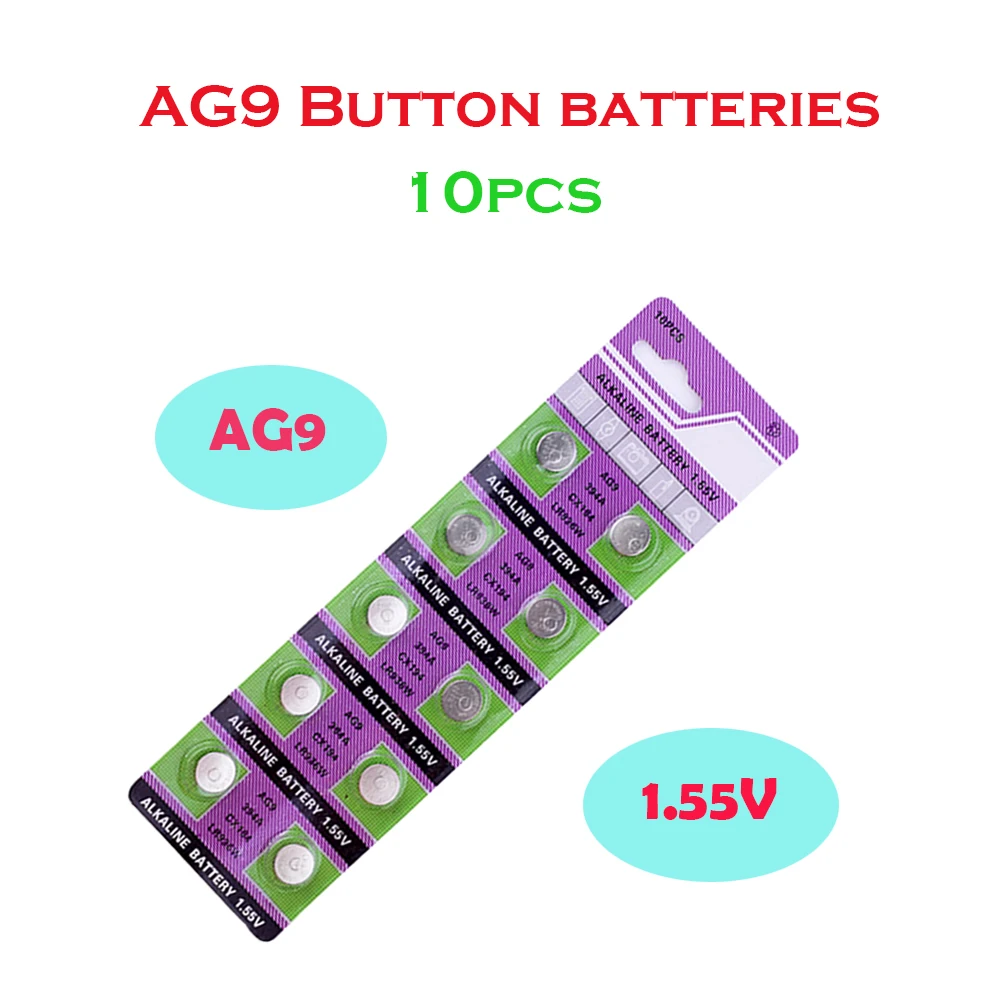 AG9 10 шт./упак. 45 мА/ч SR936SW часы Батарея монета 1 55 V SR936 936A 394 194 394-1 Вт светодиодные