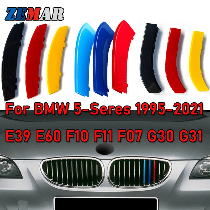 

3pcs ABS Germany Flag Color Car Racing Grille Strip Trim Clip For BMW G30 F10 E60 E39 F07 F11 G31 5 Series 2021 2020 Accessories