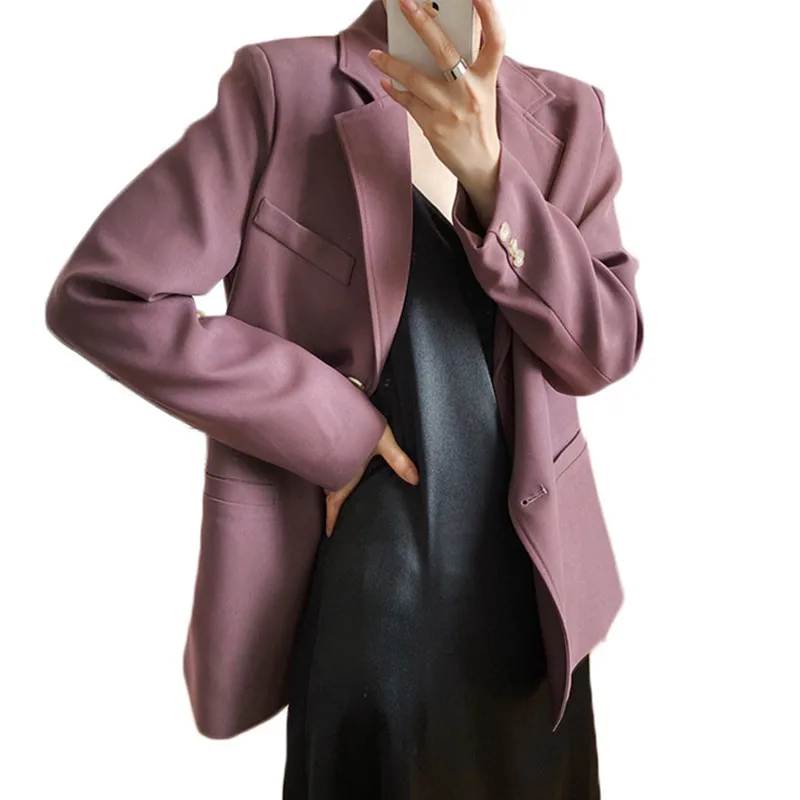 

Small Suit Jacket Female Korean Pop New Autumn Retro Casual Wild Suit Jacket Women Blazer Coat Spring Blazers NS2127