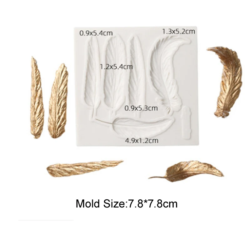 

Feather Candy Button Silicone Mold Fondant Cake Decoration Tool Chocolate Fudge Jewelry Handmade Epoxy UV Resin Mold ZD