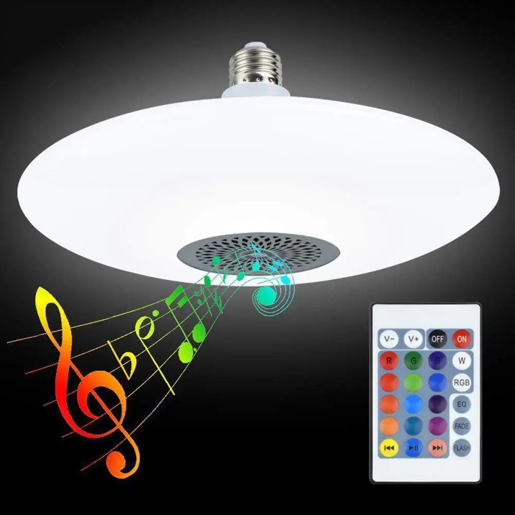 

Plastic Bluetooth Music Bulb RGB High Power UFO Lamp Remote Control Colorful Lamp
