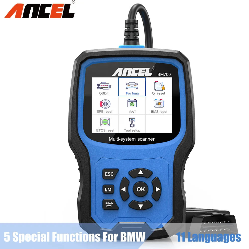 

ANCEL BM700 Auto Scanner Automotivo OBD 2 All System Code Reader For BMW CBS Reset/correct Battery Registration EPB Reset