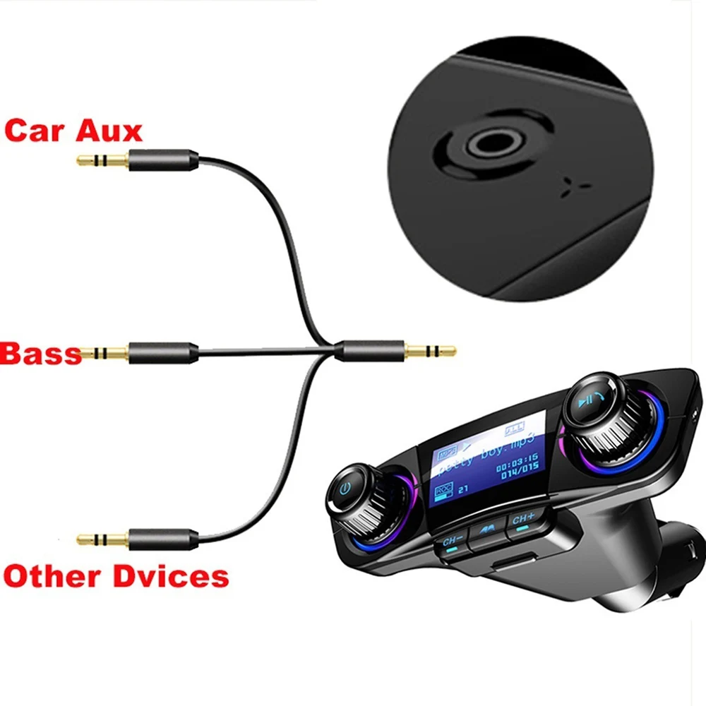 Upgrade Wireless bluetooth Handsfree Calling Dual USB 2.1A Fast Charger Car Kit FM Transmitter MP3 Player Radio Adapter |