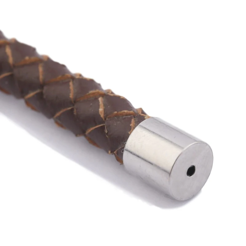 Зажимные колпачки для шнура из нержавеющей стали кожаных веревок 6 мм Концевики