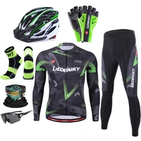 new summer pro team long sleeve cycling set men riding cycle dress racing sports road bike jersey mtb clothes bicycle clothing