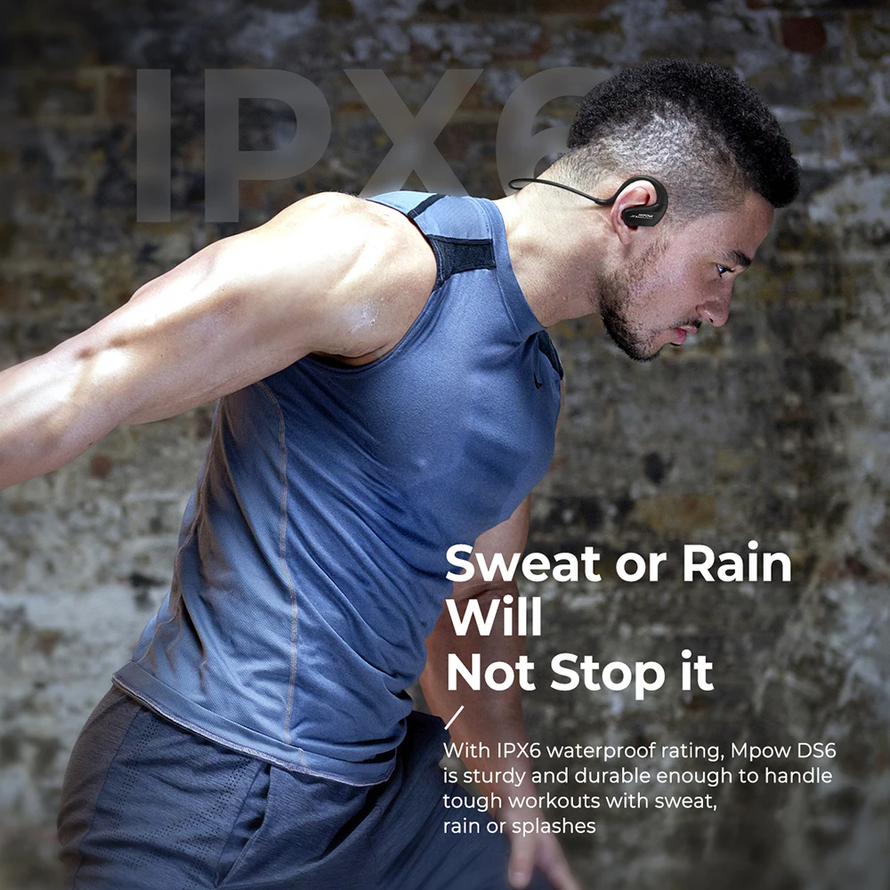 Mpow DS6 беспроводные наушники Bluetooth 5 0 спортивные IPX6 водонепроницаемые с басами + 9